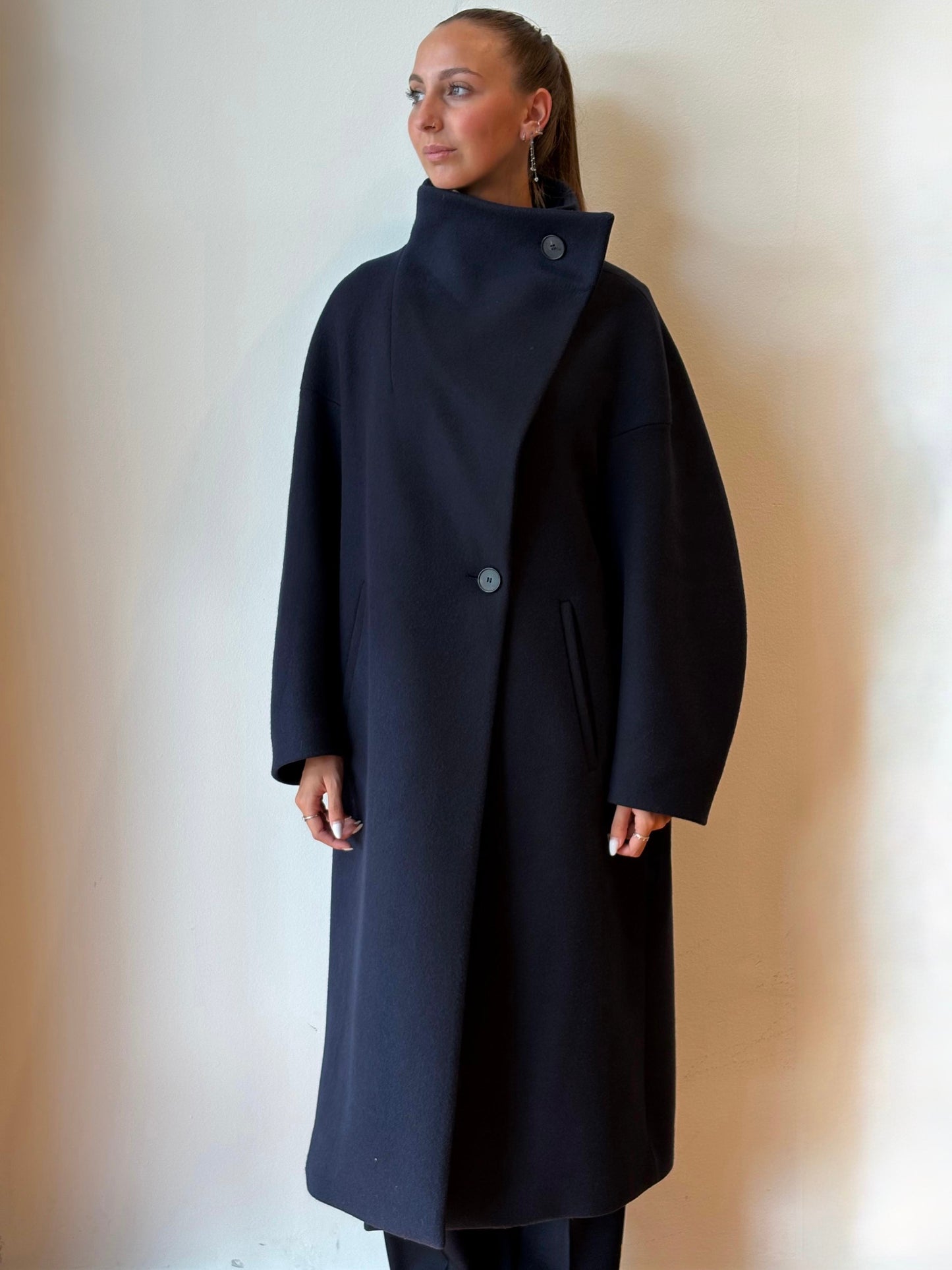 Cappotto Blu Scuro - Tela