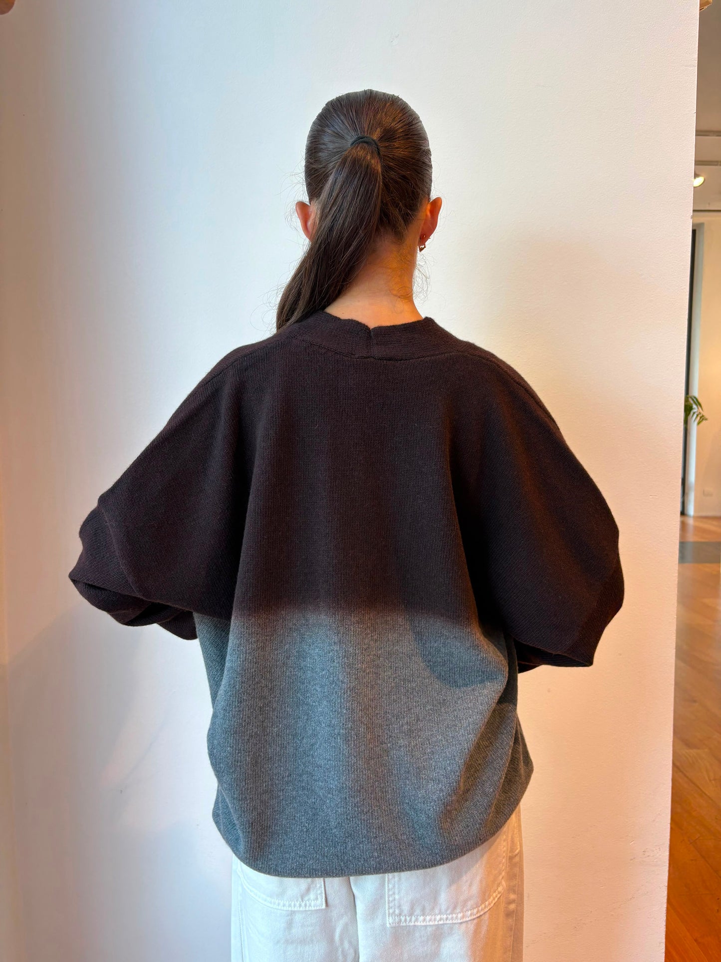 Cardigan Degradè Cioccolato e Grigio - Alysi