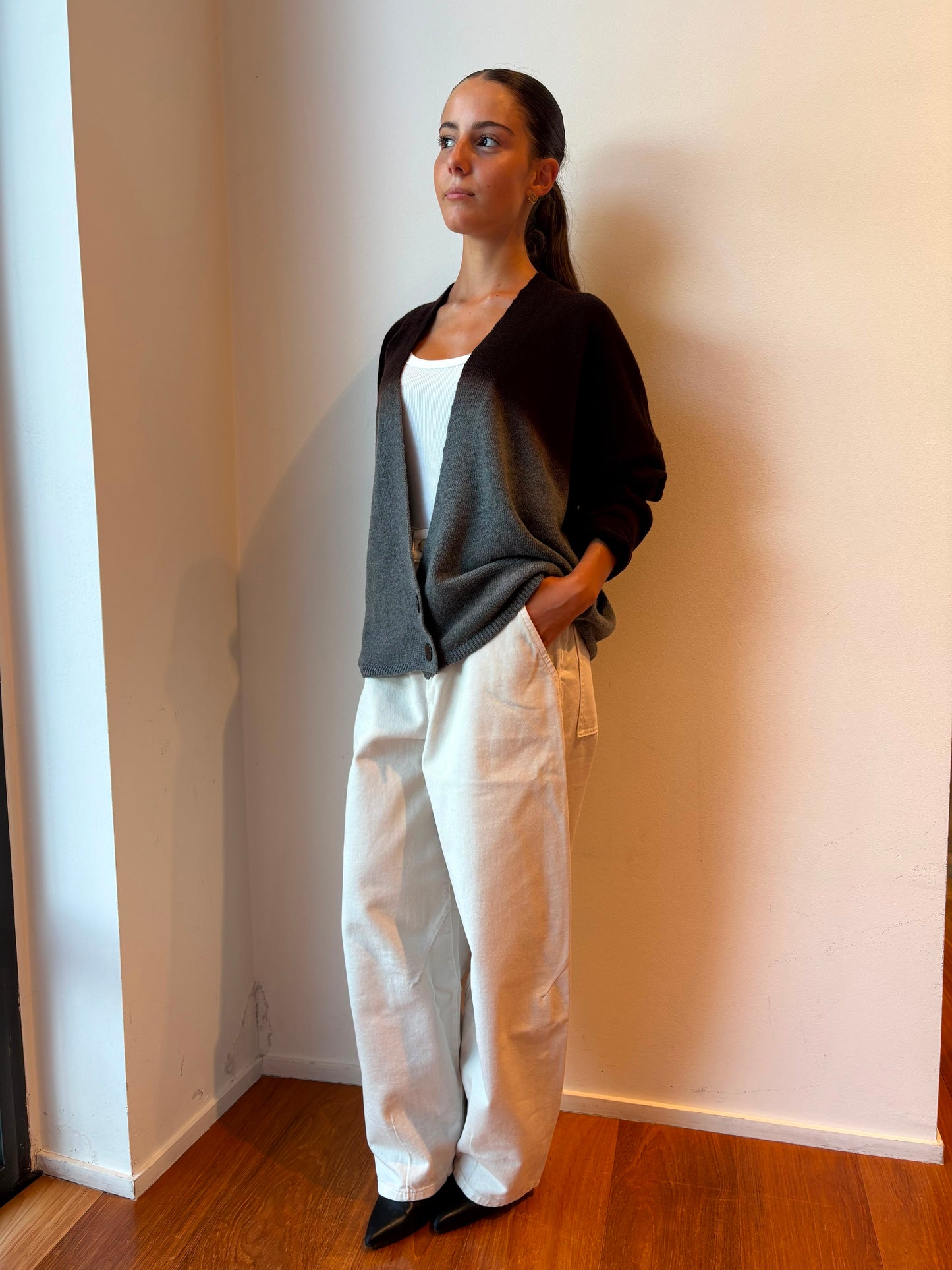 Cardigan Degradè Cioccolato e Grigio - Alysi