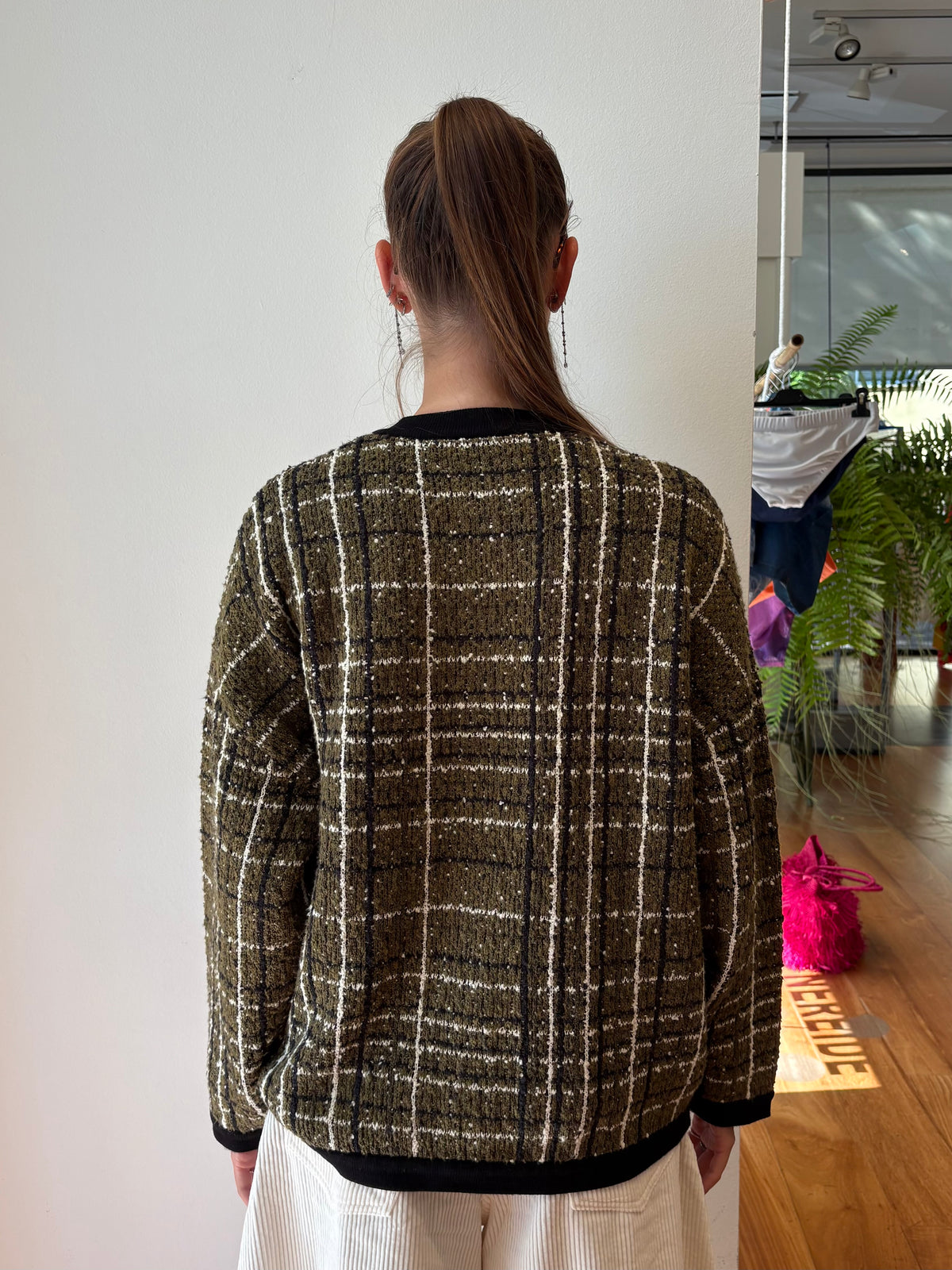 Cardigan in Maglia a Quadri - Essentiel Antwerp