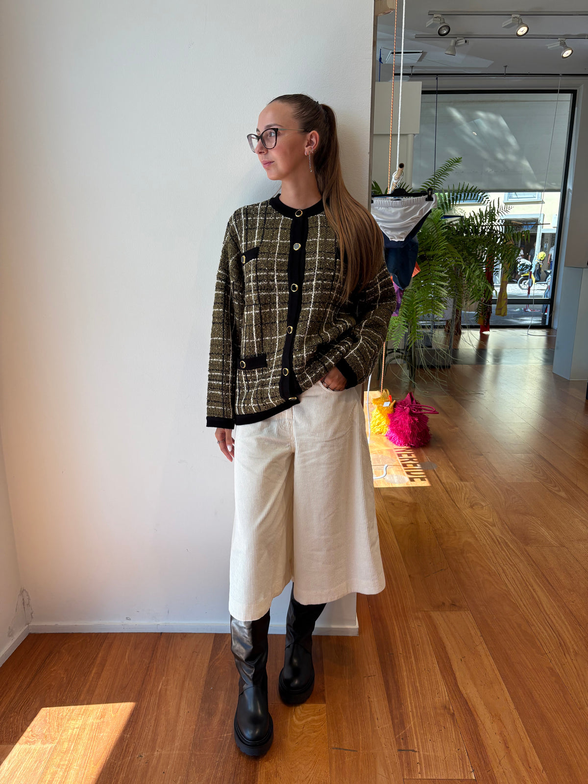 Cardigan in Maglia a Quadri - Essentiel Antwerp