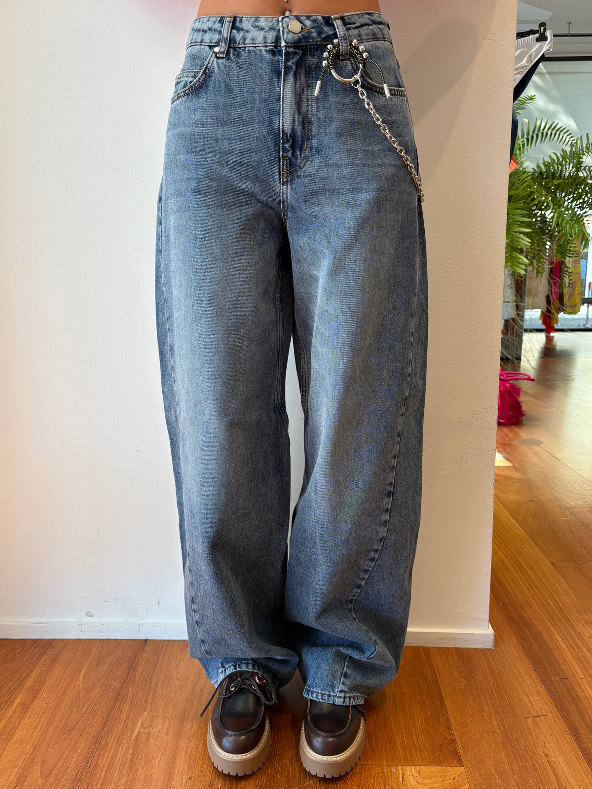 Jeans Blu in Cotone Gamba Dritta - Essentiel Antwerp