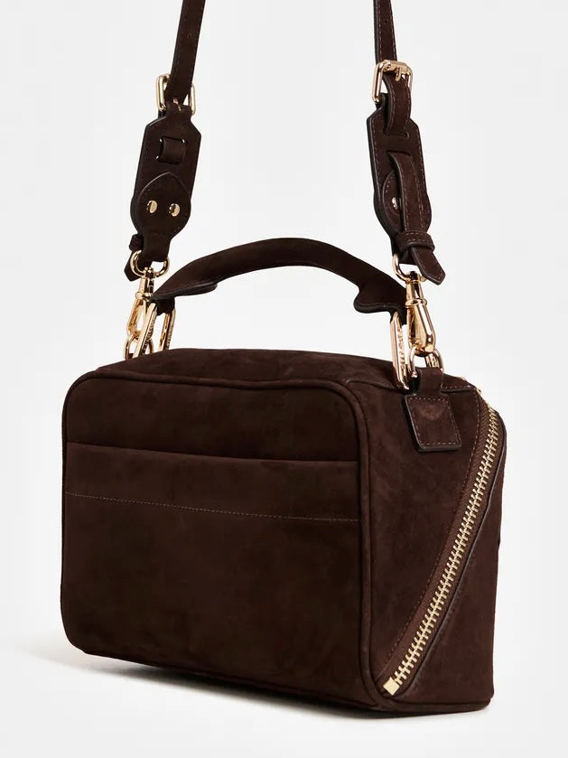 Borsa Pelle Scamosciata Marrone - Essentiel Antwerp