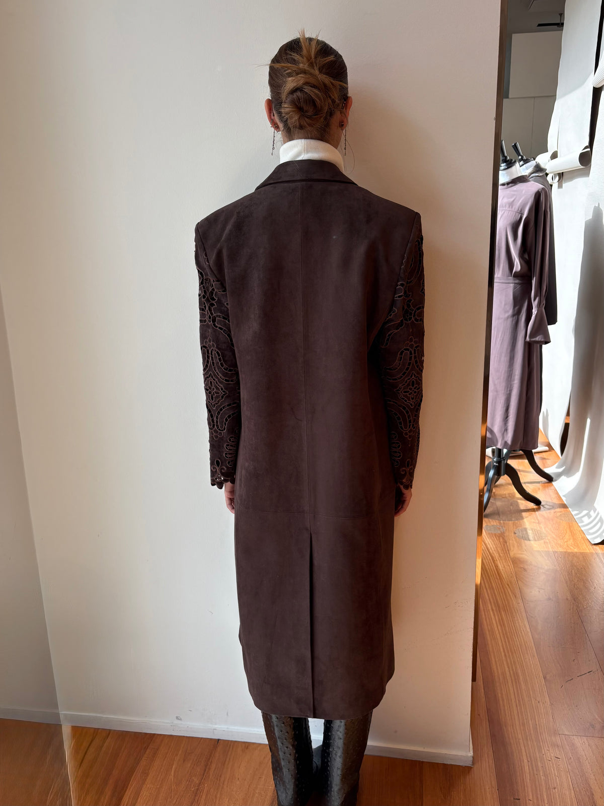 Cappotto Scamosciato con Ricami - Isabelle Blanche