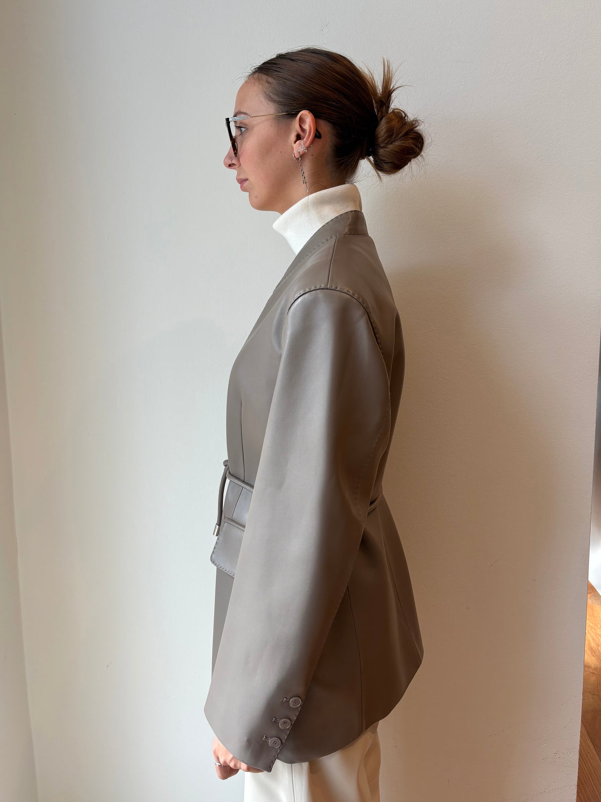 Giacca in Similpelle con Cintura - Isabelle Blanche