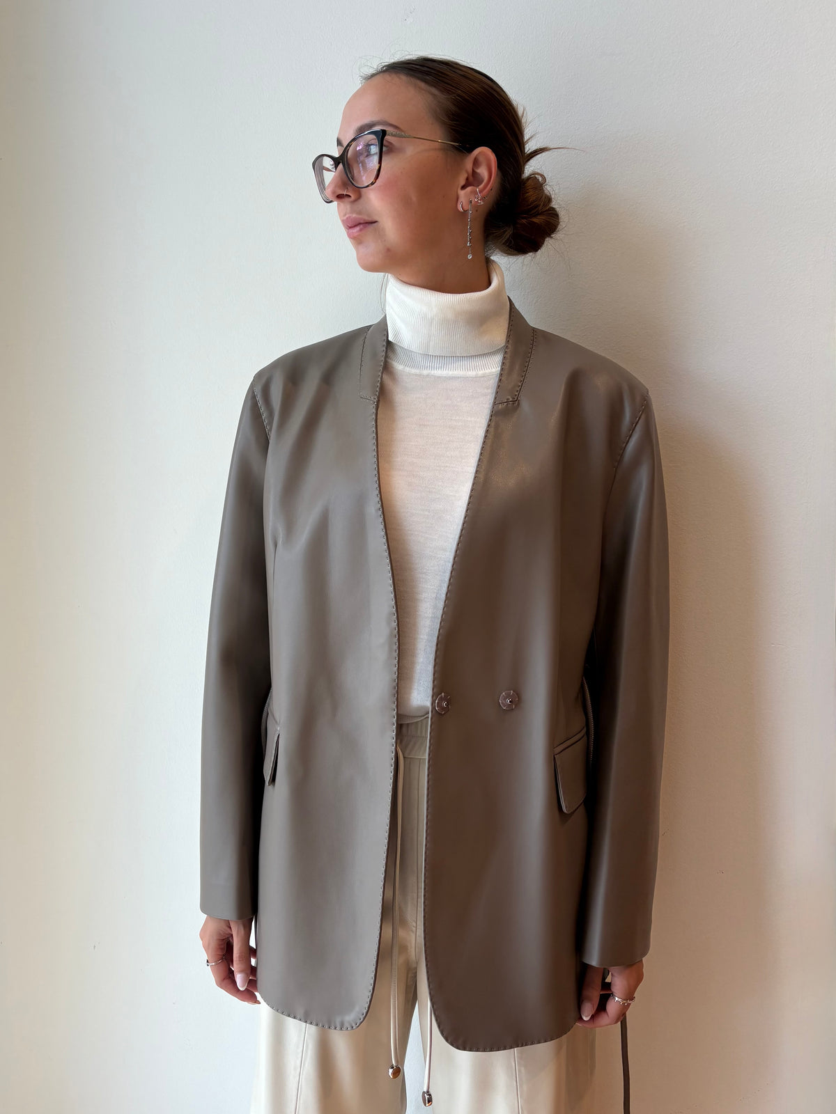 Giacca in Similpelle con Cintura - Isabelle Blanche