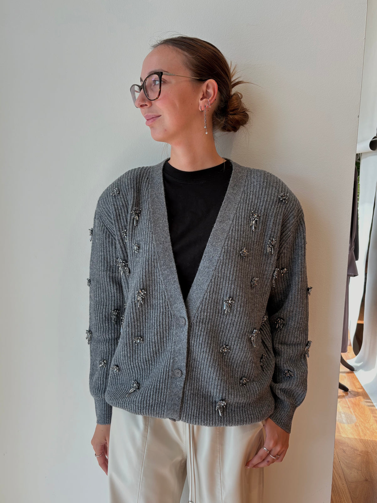 Cardigan con Ricami Gioiello - Isabelle Blanche