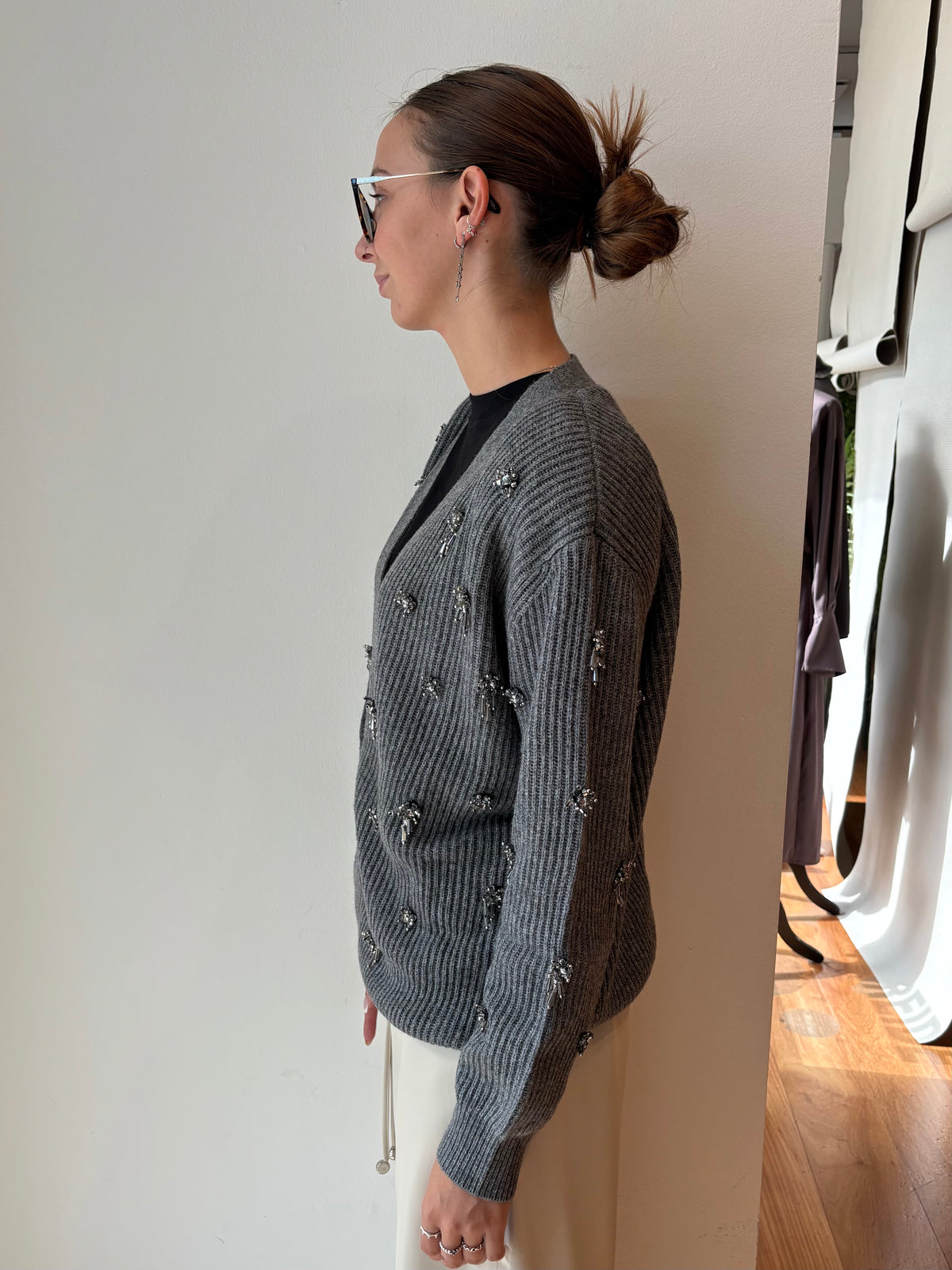 Cardigan con Ricami Gioiello - Isabelle Blanche