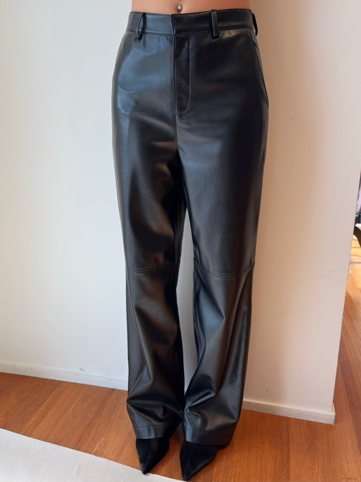 Pantalone in Similpelle Nero - Isabelle Blanche