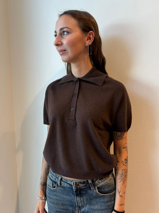 Polo a Maniche Corte in Cashmere - Daniele Fiesoli