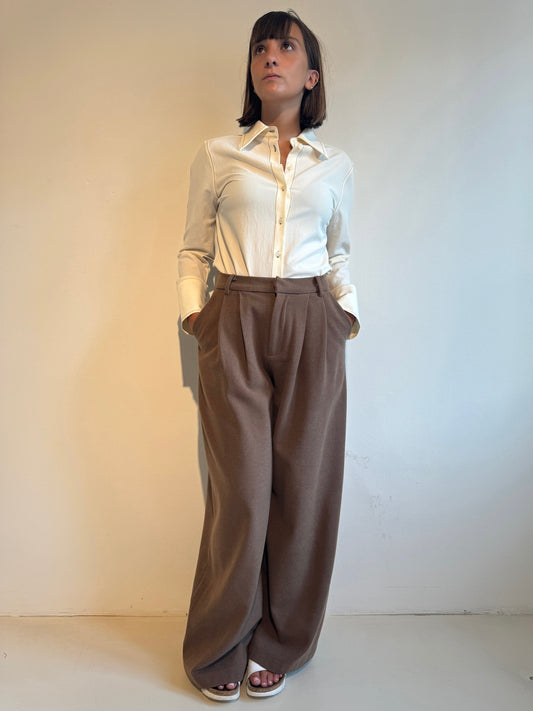 Pantalone Largo Marrone - Eleh