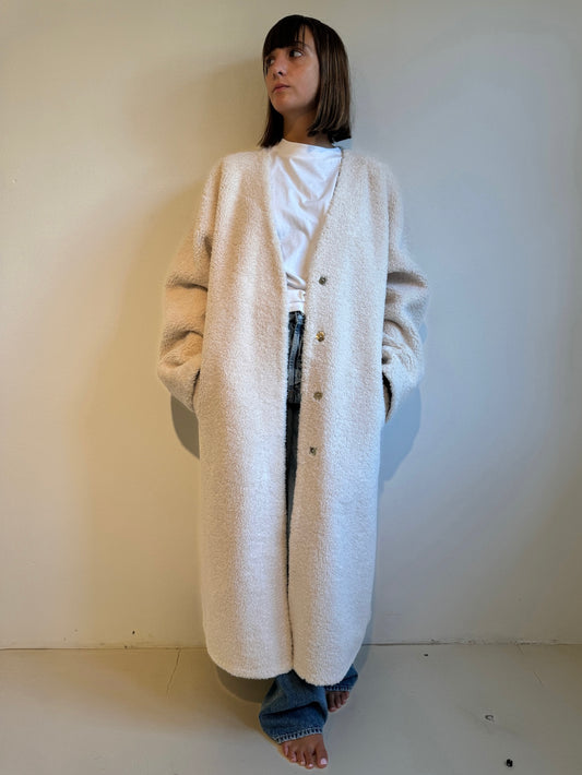 Cappotto Panna in Ecopelliccia Teddy - Eleh