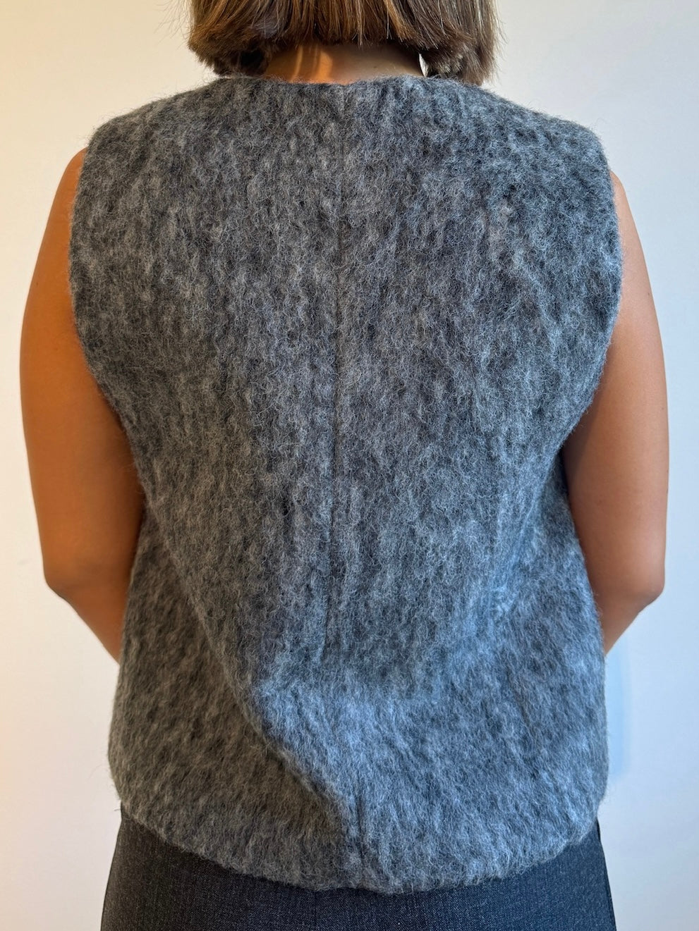 Gilet in Lana Cotta Grigio - Eleh