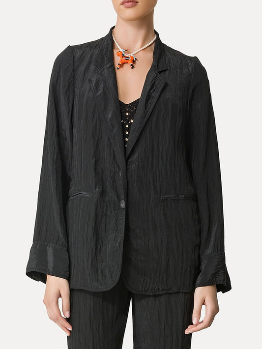 Giacca in Satin Nera - Forte Forte
