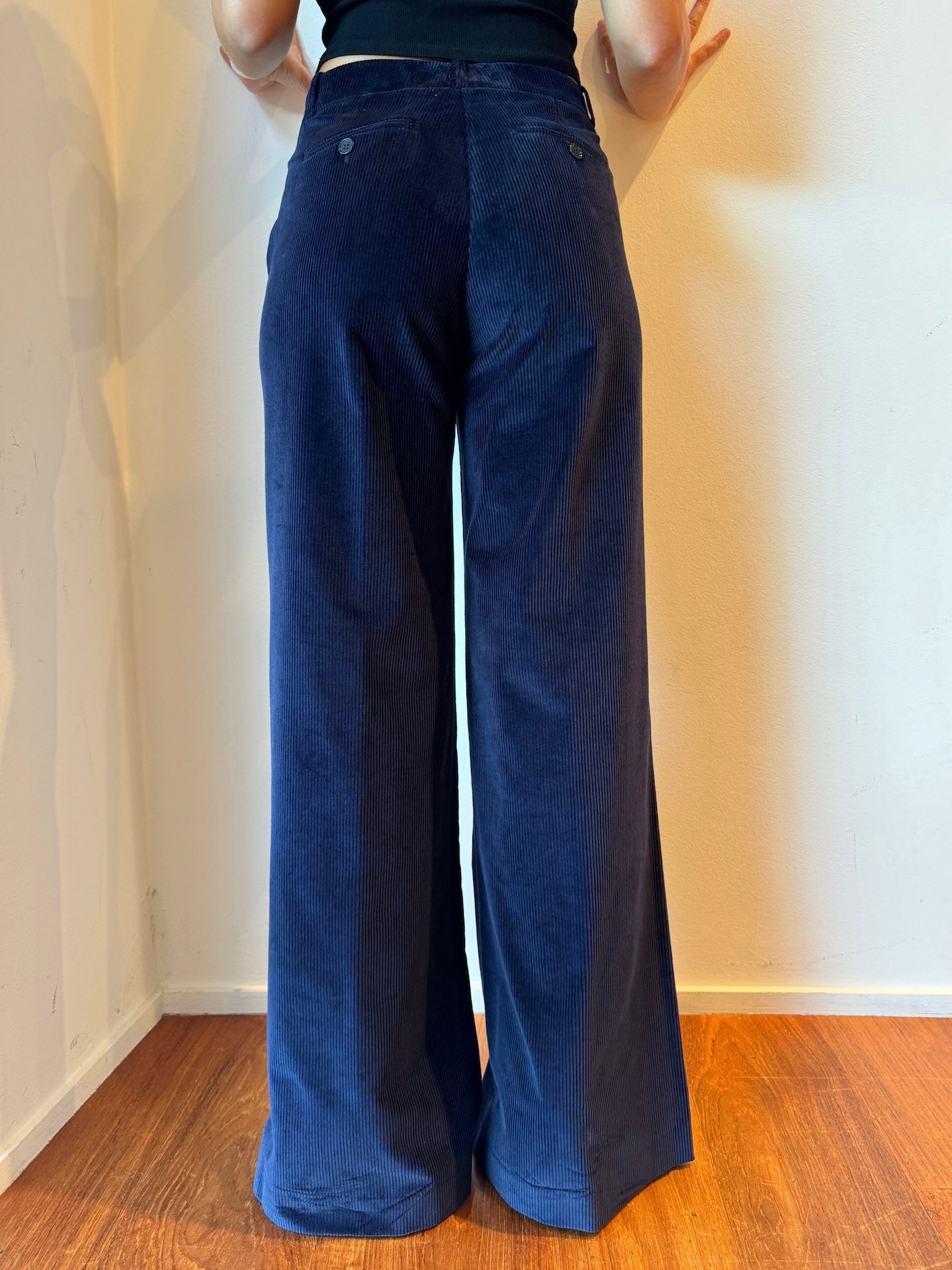 Pantalone Blu in Velluto - A.D.E.L.E.