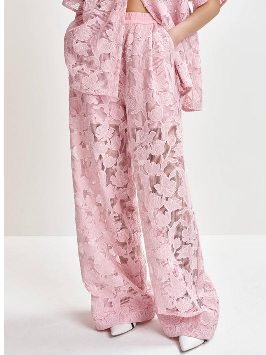 Pantaloni Rosa con Ricami - Essentiel Antwerp