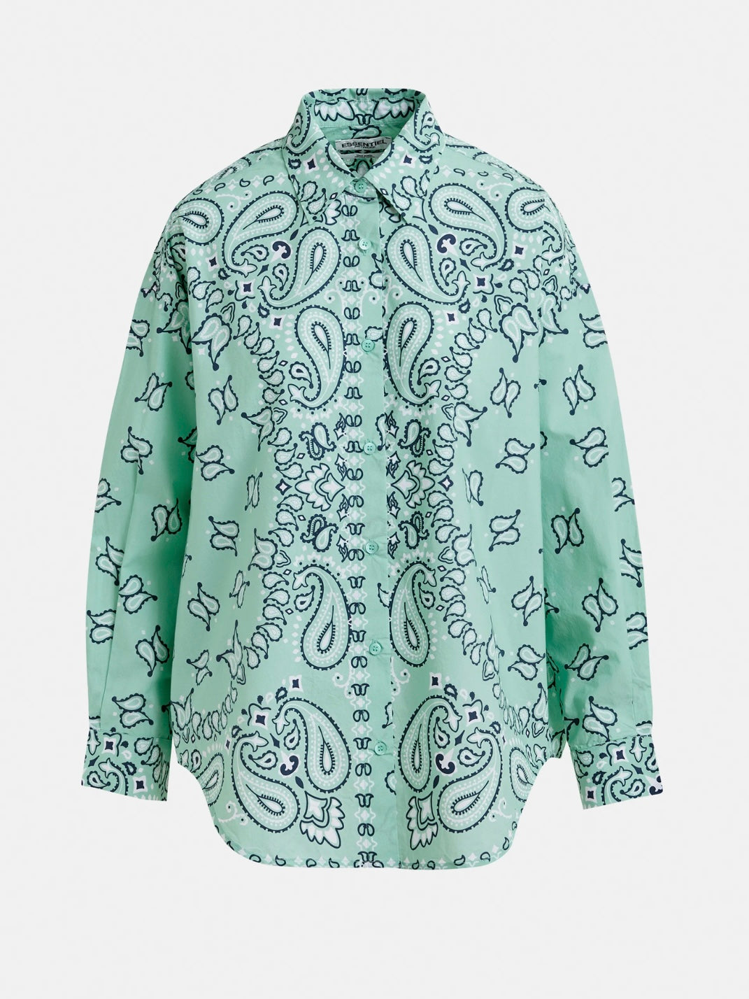 Camicia Turchese con Stampa Bandana - Essentiel Antwerp