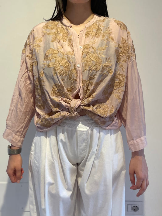 Camicia Rosa con Ricamo - Motel