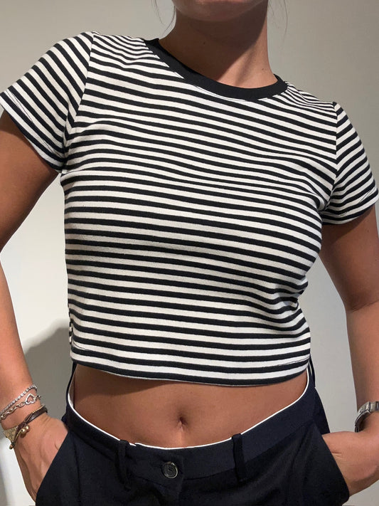 Maglia Crop Top a Righe - Eleh