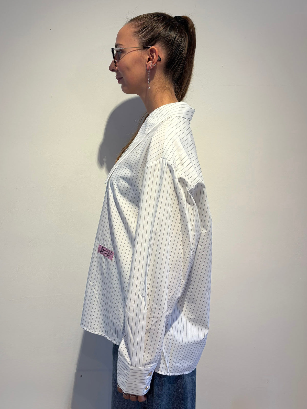 Camicia a Righe Avorio - Essentiel Antwerp