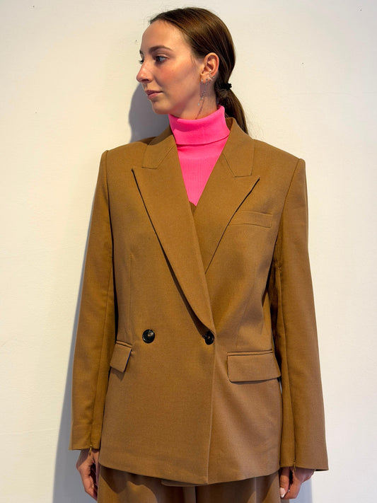 Blazer Cammello con Cerniera sulle Maniche - Essentiel Antwerp