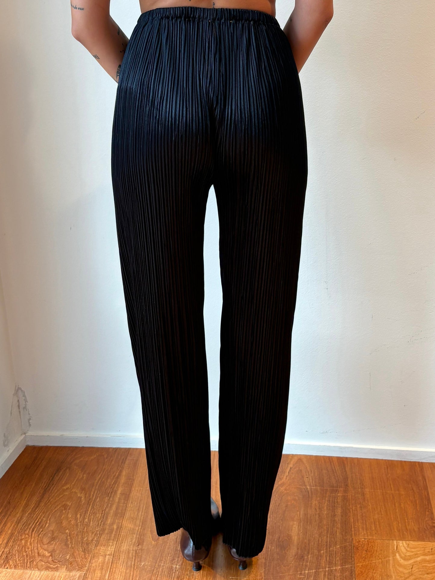 Pantalone Plissé Nero - Forte Forte