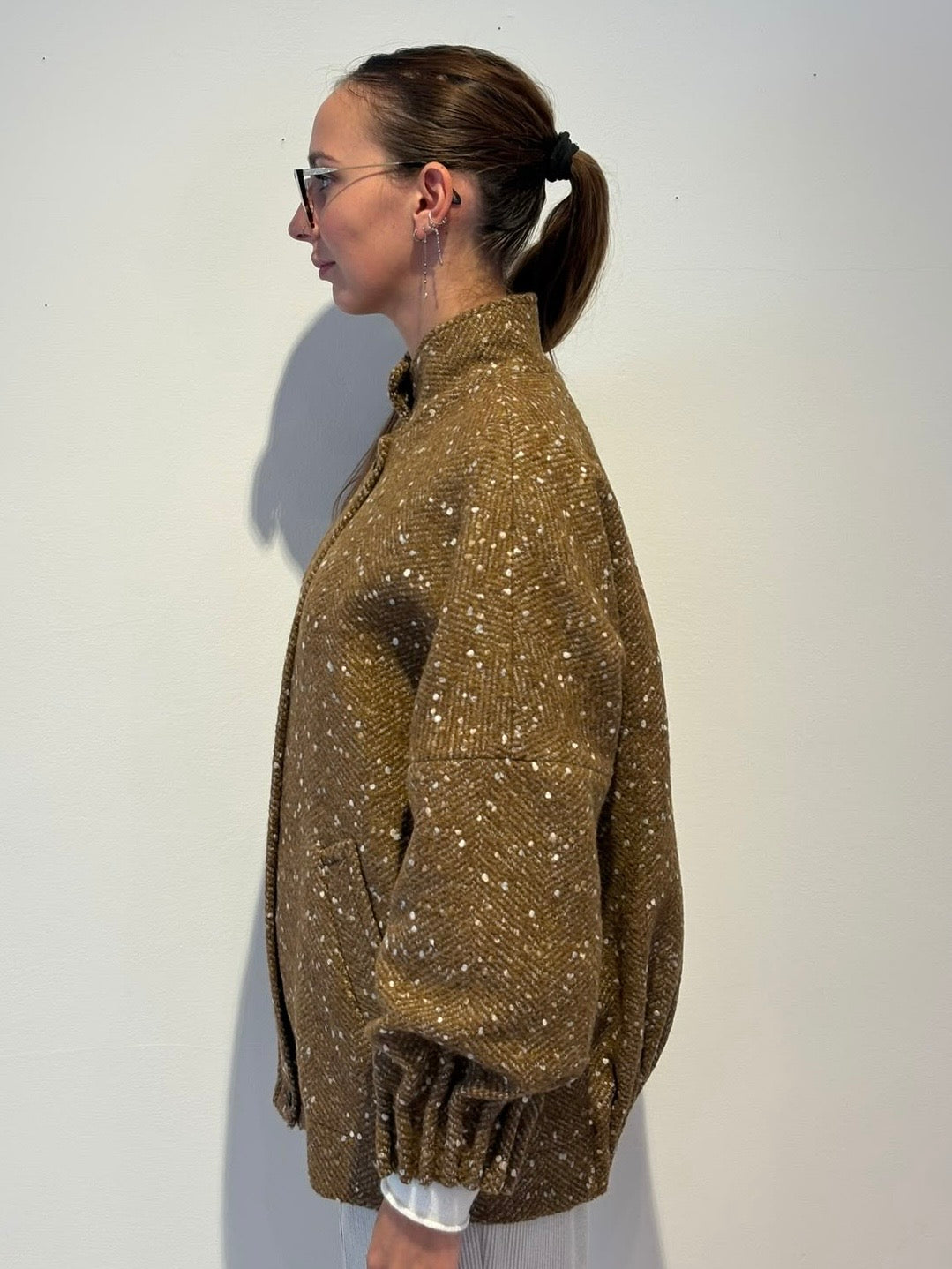 Giubbino Cammello Tweed Melange - Skills Milano
